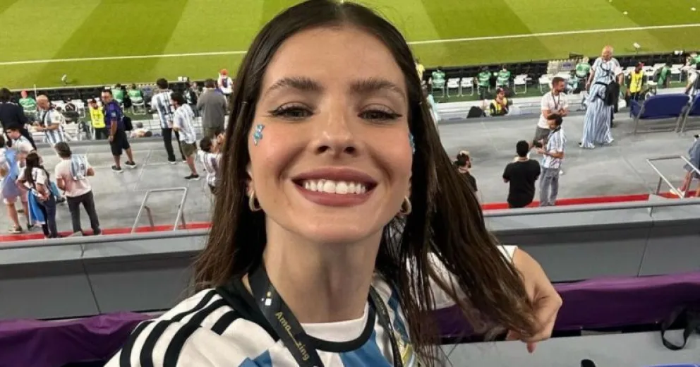 Sensual festejo de la China Suárez tras la victoria de Argentina