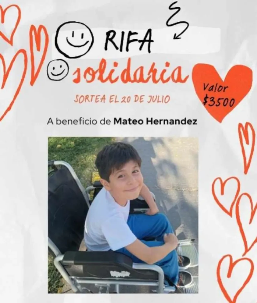 Solidaridad: un niño necesita recaudar dinero para viajar al Garrahan y seguir su tratamiento
