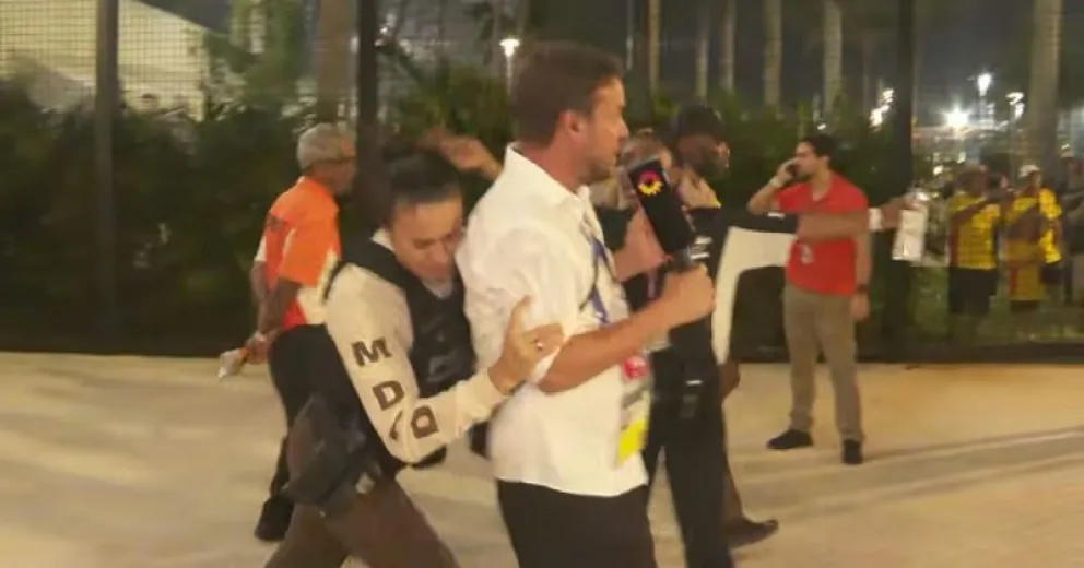 Represión en la Copa América: Incidentes y caos contra el equipo de TN, usando pistolas Taser