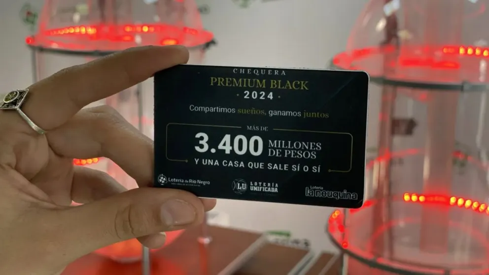 Lotería de Río Negro lanza la esperada Chequera Premium Black