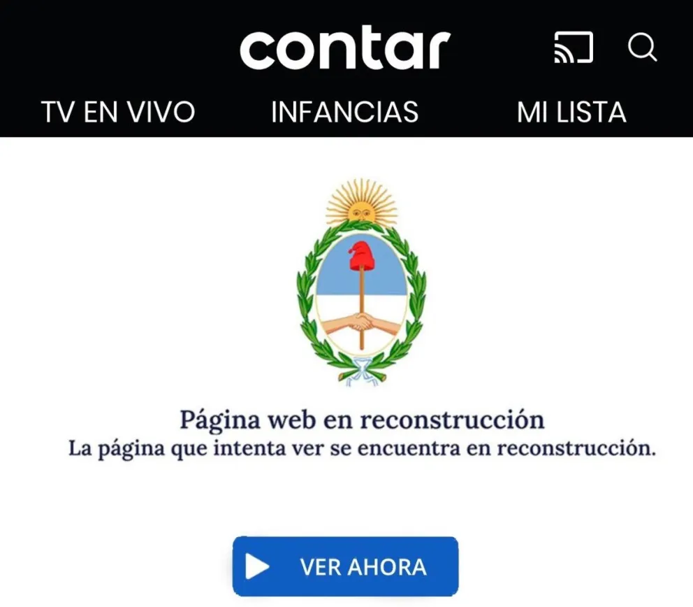 Cerraron Cont.ar, la plataforma de series y películas argentinas