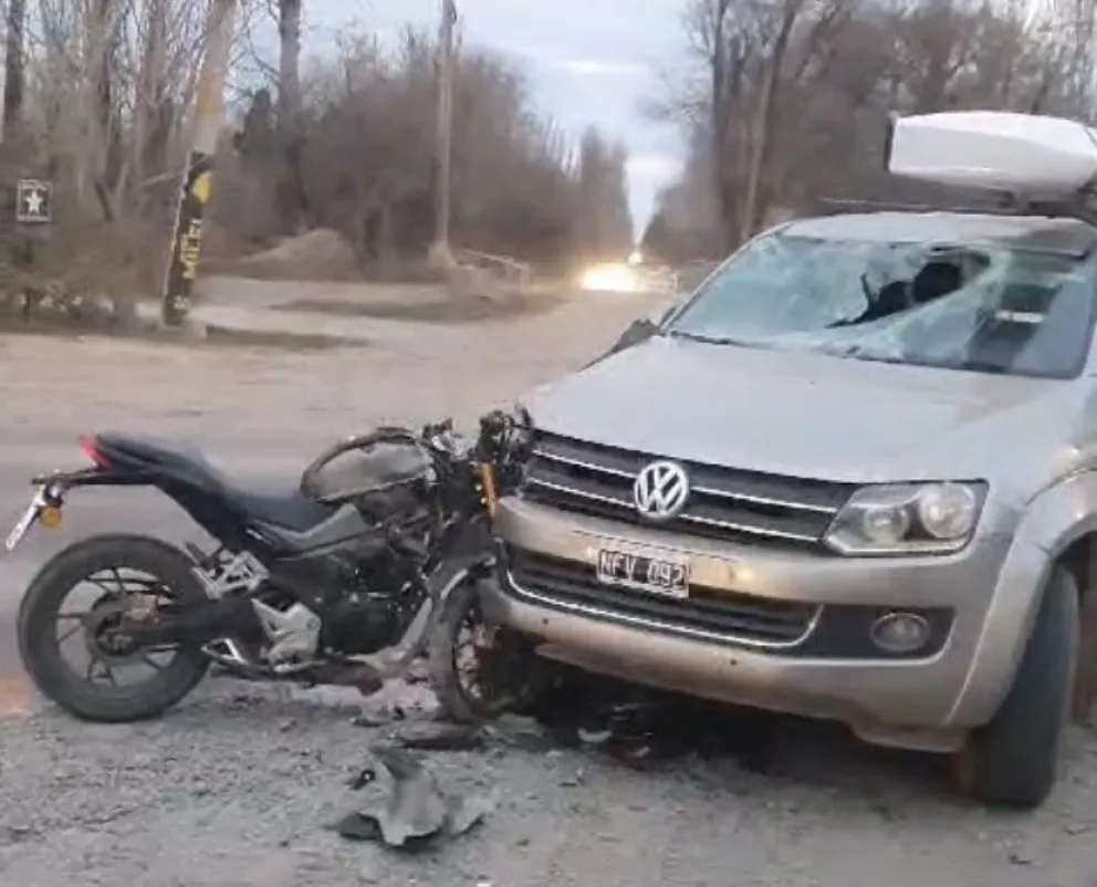 Un nuevo choque en la Ruta 151 dejó a un motociclista herido