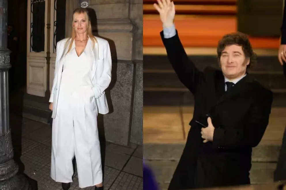 Milei y Yuyito González se mostraron juntos en el Teatro Colón