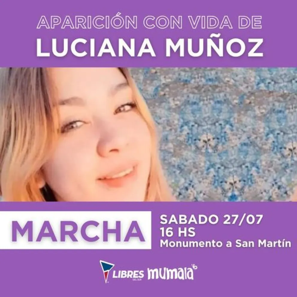 “No estamos todas”: marchan por la aparición de Luciana Muñoz