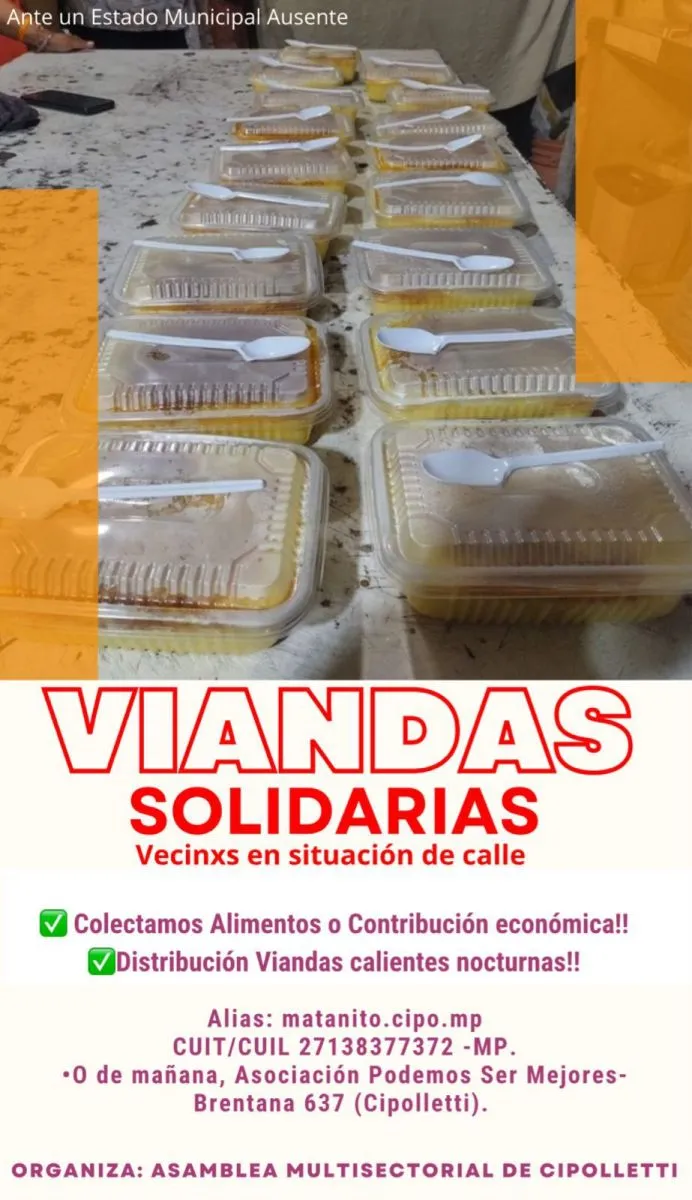 Elaboran viandas para personas en situaci&oacute;n de calle