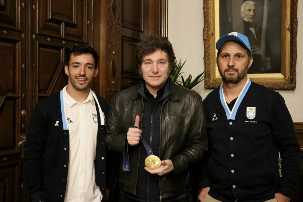 Javier Milei recibió al “Maligno” Torres, ganador de la medalla de oro en París