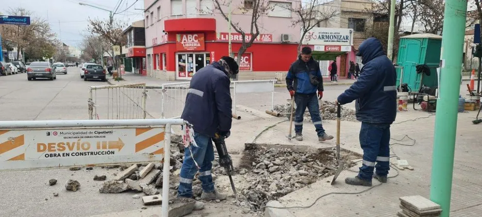 Construyeron nuevas rampas de acceso a las veredas en la calle Roca y Sáenz Peña