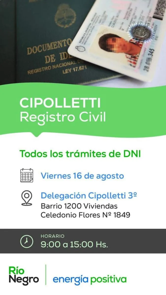 Renovaci&oacute;n gratuita del DNI en la sede del barrio 1200 viviendas. Foto Registro Civil