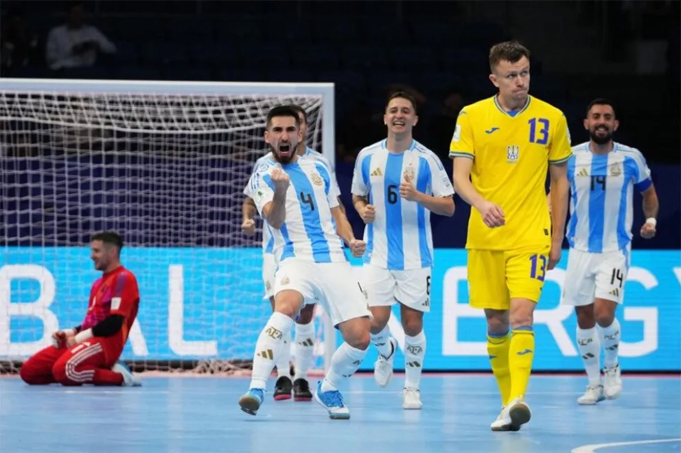 Mundial de Futsal: Argentina golea a Ucrania 7-1 en su debut