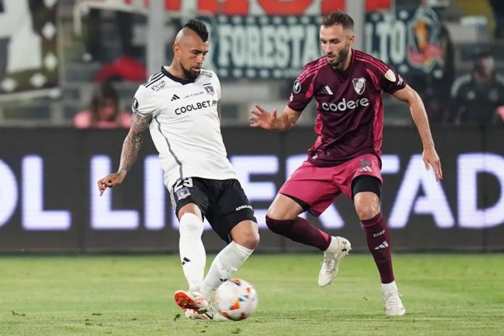 River empató 1-1 con Colo-Colo en la ida de cuartos de final de la Copa Libertadores