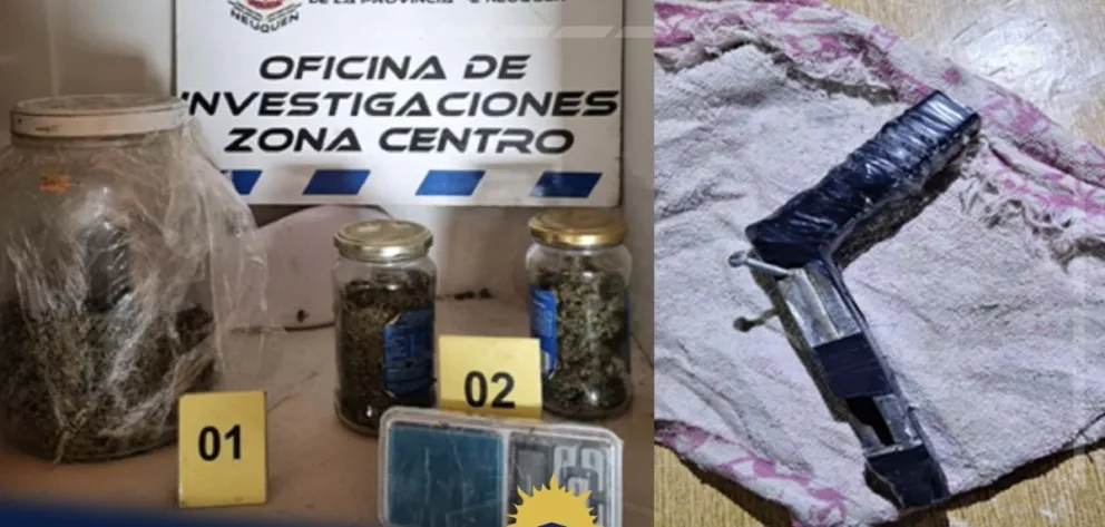 Allanaron viviendas por abuso de arma y narcotráfico