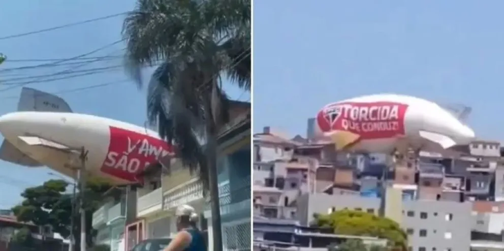 Video: así se estrelló el dirigible de Sao Paulo previo al partido de Copa Libertadores 