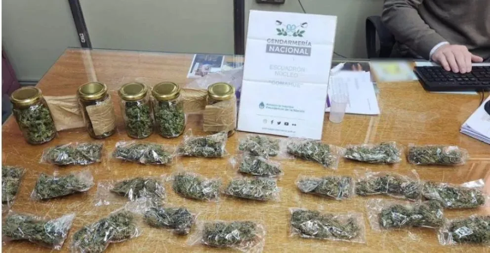 Detuvieron un ómnibus con más de un kilo de cannabis en la Ruta 22