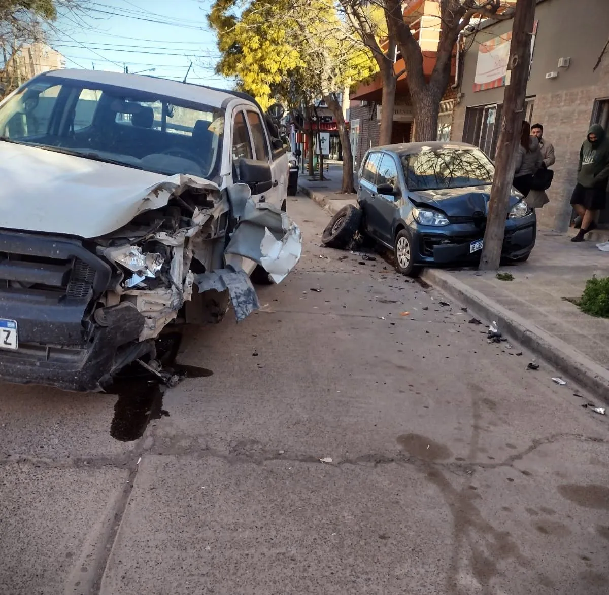 Accidente en Calle San Martin y casi Italia de Cipolletti 