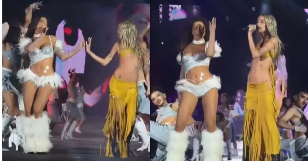 Emilia Mernes y Tini Stoessel deslumbraron Vélez con un espectácular show