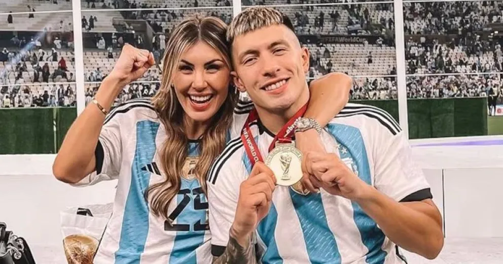 La emoción de Lisandro Martínez y Muriel López Benítez al revelar el sexo de su primer hijo