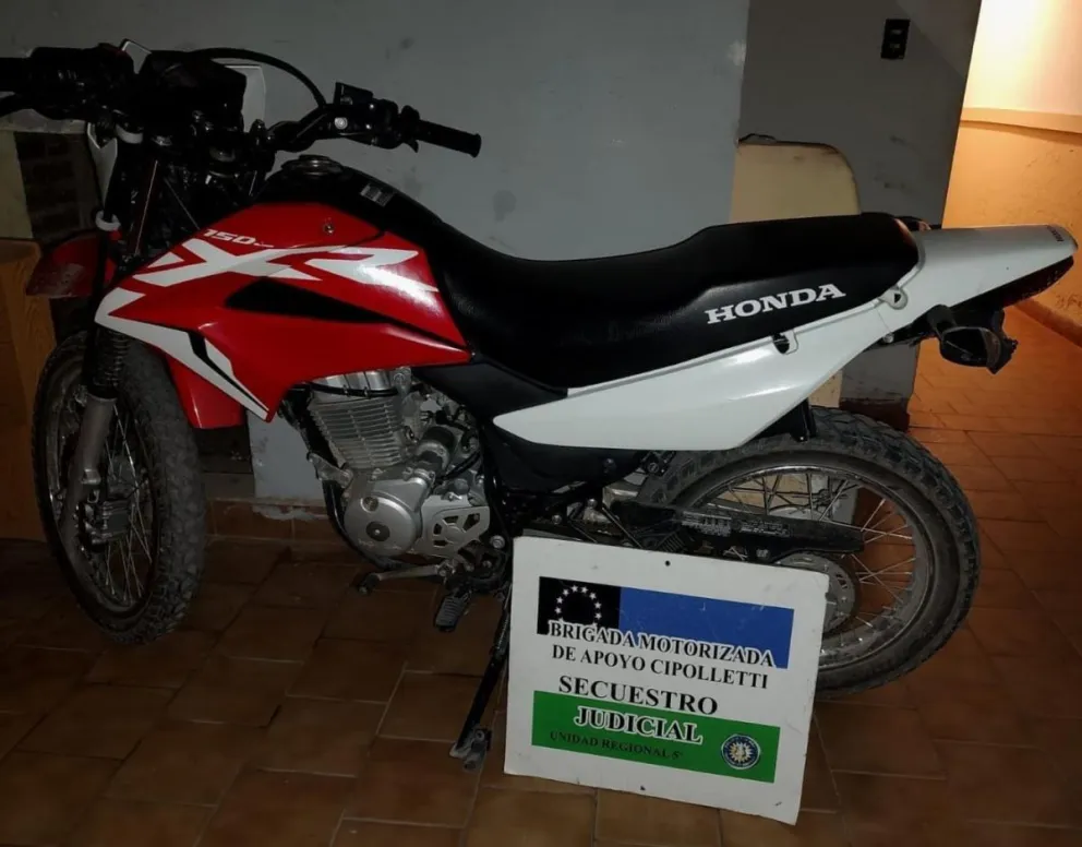 Alerta inseguridad: la BMA logró recuperan una moto robada en Cipolletti