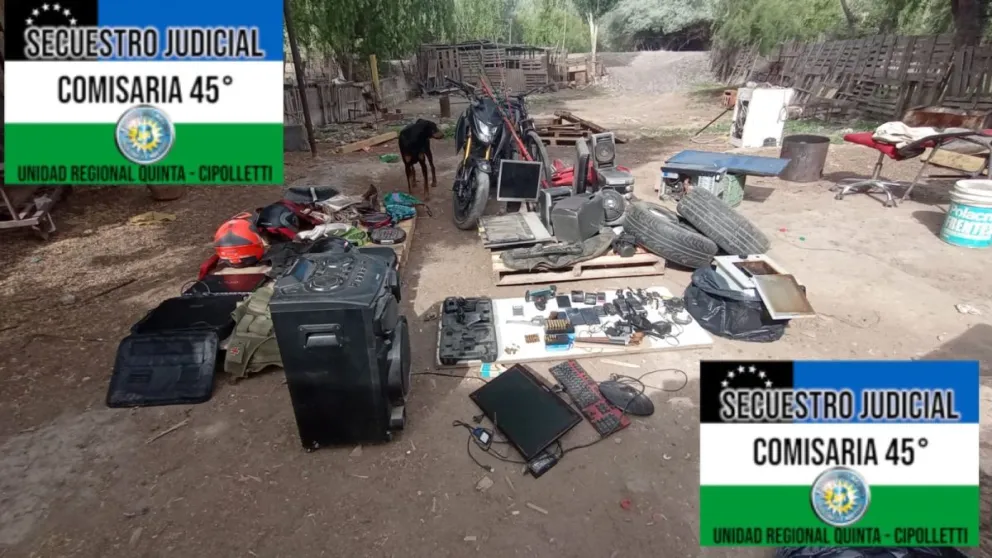 Incautaron gran cantidad de elementos robados en un allanamiento en barrio Costa Norte