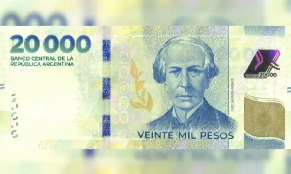 Por disposición del Banco Central ya se encuentra en circulación el billete de $20.000