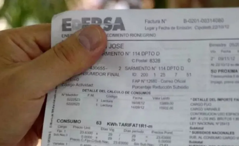 Para EdERSA, “no hay que confundir a los rionegrinos con el tema de las tarifas”