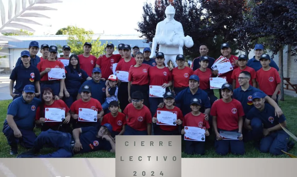 Los cadetes de la Escuela de Bomberos tuvieron su festejo de fin de curso