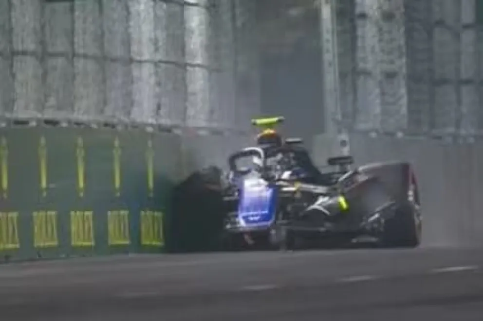 Franco Colapinto chocó en el GP de Las Vegas y se pone en riesgo su participación en la carrera