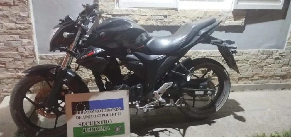 Secuestraron una motocicleta con pedido de secuestro tras una persecución