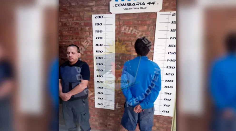 El hombre no alcanzó a ingresar ni a robar nada. (Foto Policía de Neuquén)