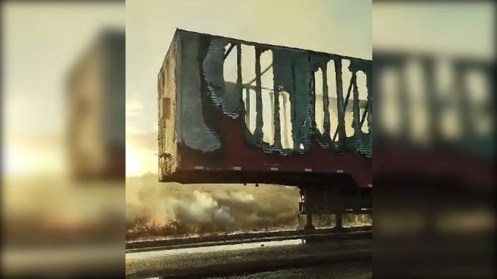 El incendio se originó esta mañana en la ruta 151, afortunadamente no hubo heridos. | Foto (gentileza)