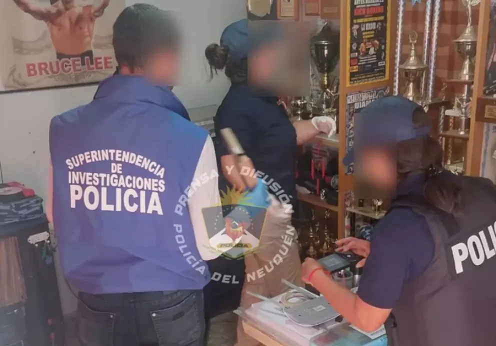 El procedimiento se realizó en el barrio El Progreso, de Neuquén capital. Foto: Policía de Neuquén.
