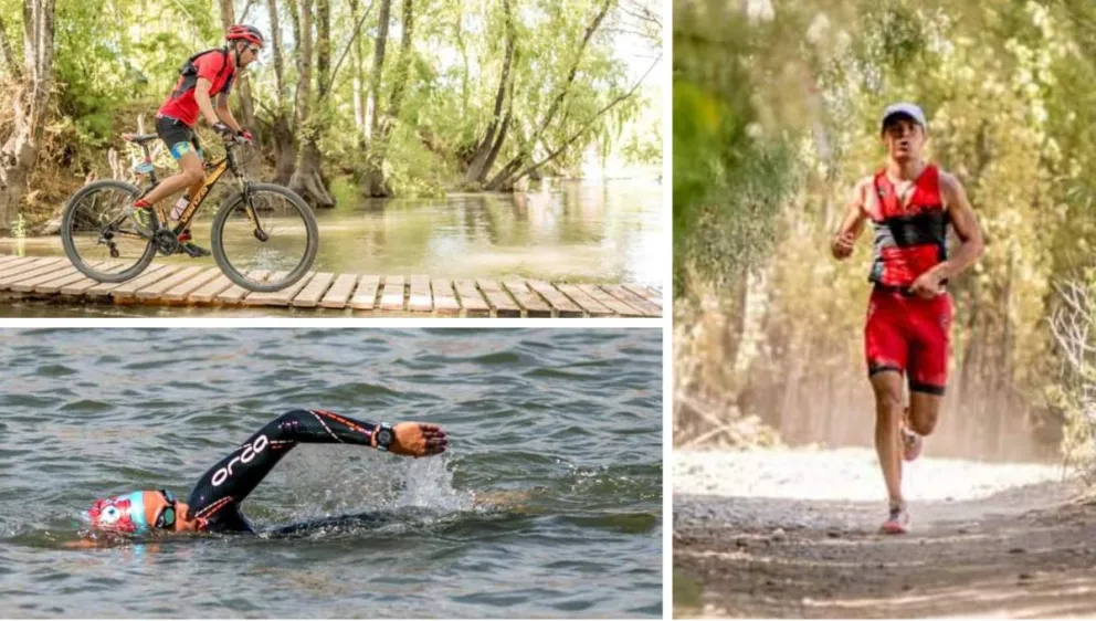La misma consta de natación, ciclismo y pedestrismo por Allen.