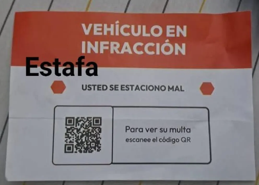 La notificación es falsa y el código QR, una vía para el robo de datos personales. La municipalidad de Neuquén pide que se denuncien los casos al 103 y a la policía. Foto: Prensa Neuquén Capital.