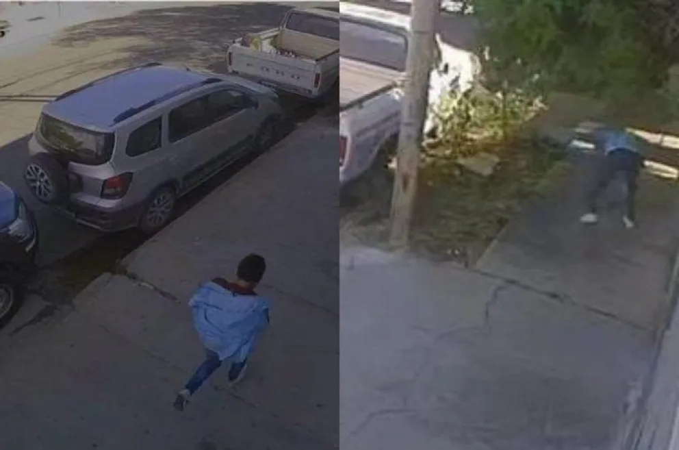 Lo apuñalaron luego de una pelea, en calle Santa Cruz y Libertad. | Foto (cámaras de seguridad)