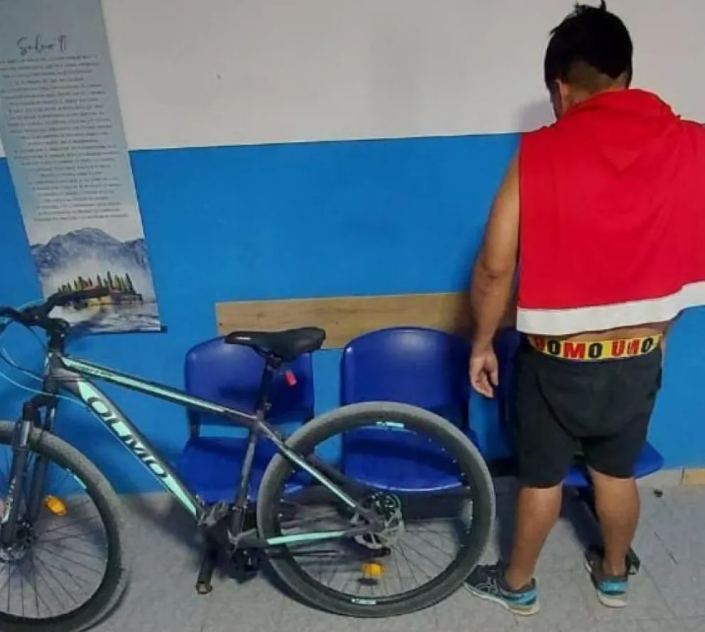 Un familiar reconoció la bicicleta y lo denunció a la policía. Foto: gentileza Policía RN.