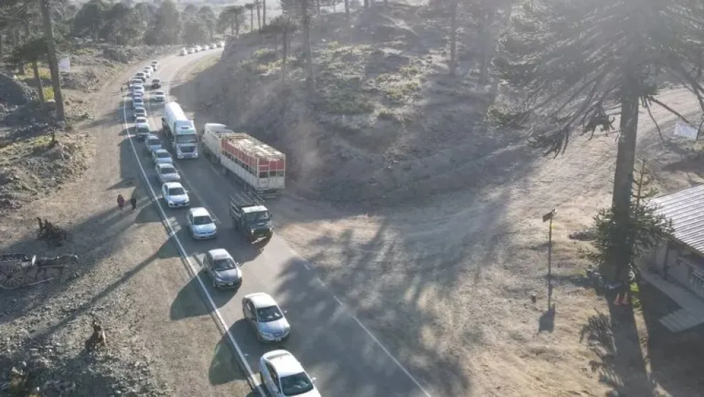 El regreso desde la región chilena también se hizo complicado para los turistas. Foto: gentileza LM Neuquén.
