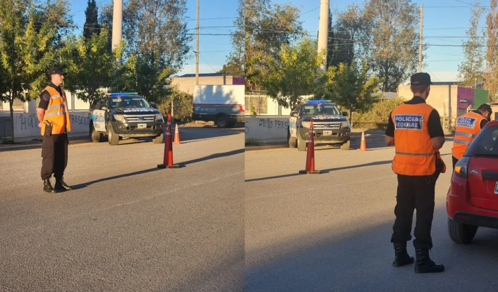 Esta tarde se llevó adelante un operativo especial en Fernández Oro.| Foto (gentileza)