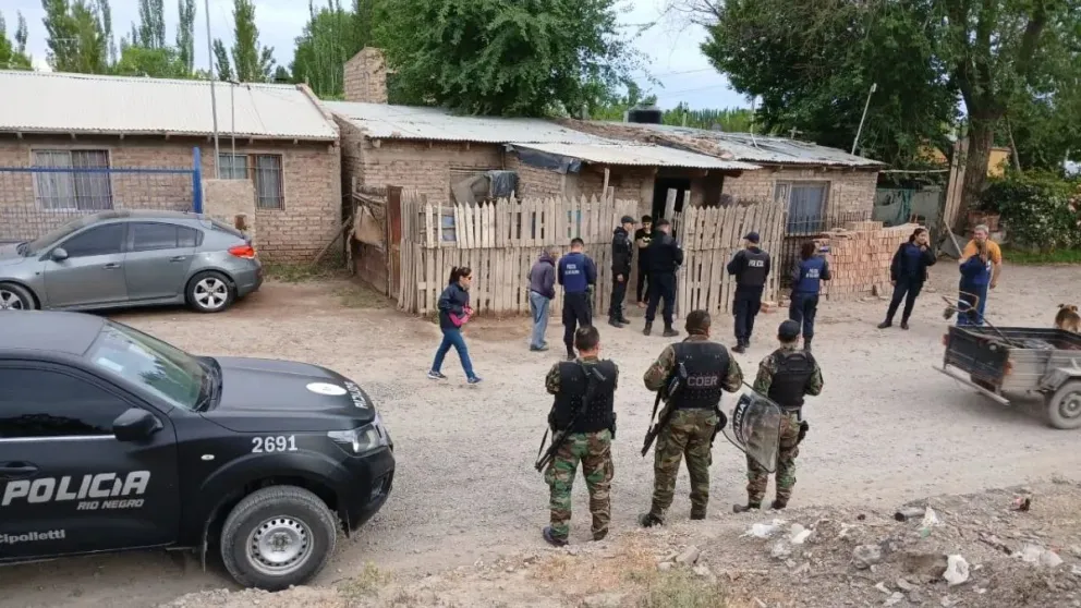 El procedimiento policial se realizó ayer a la tarde en una vivienda de Puente 83 Sur.