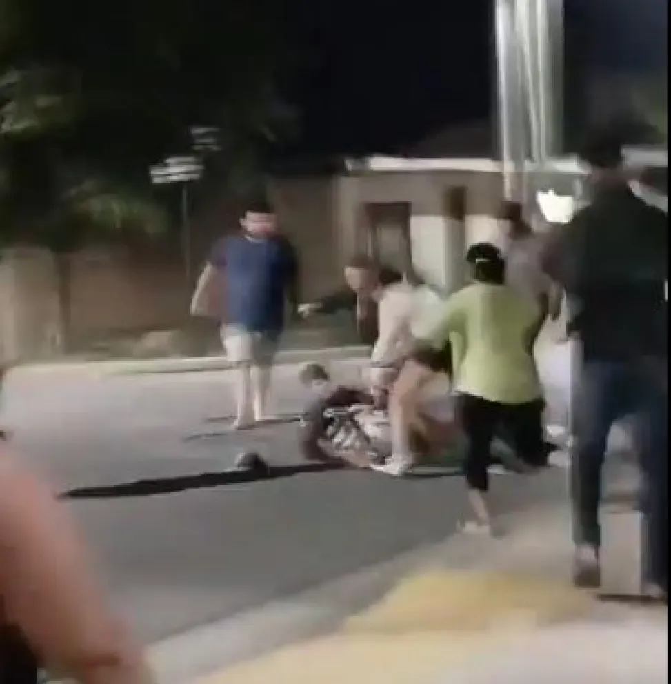 La discusión incluyó agresiones y persecuciones a los conductores. 
