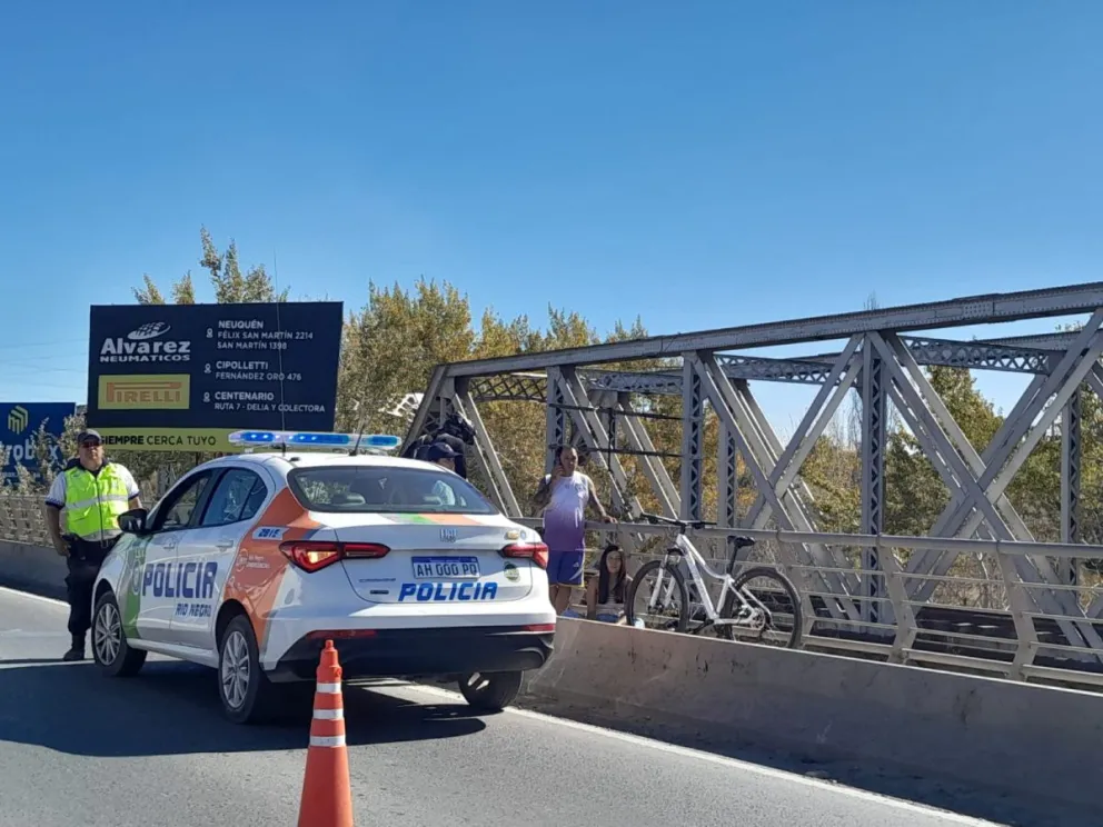 Dos ciclistas chocaron de frente en la tarde del martes. | Foto gentileza Miguel Angel Parra. 
