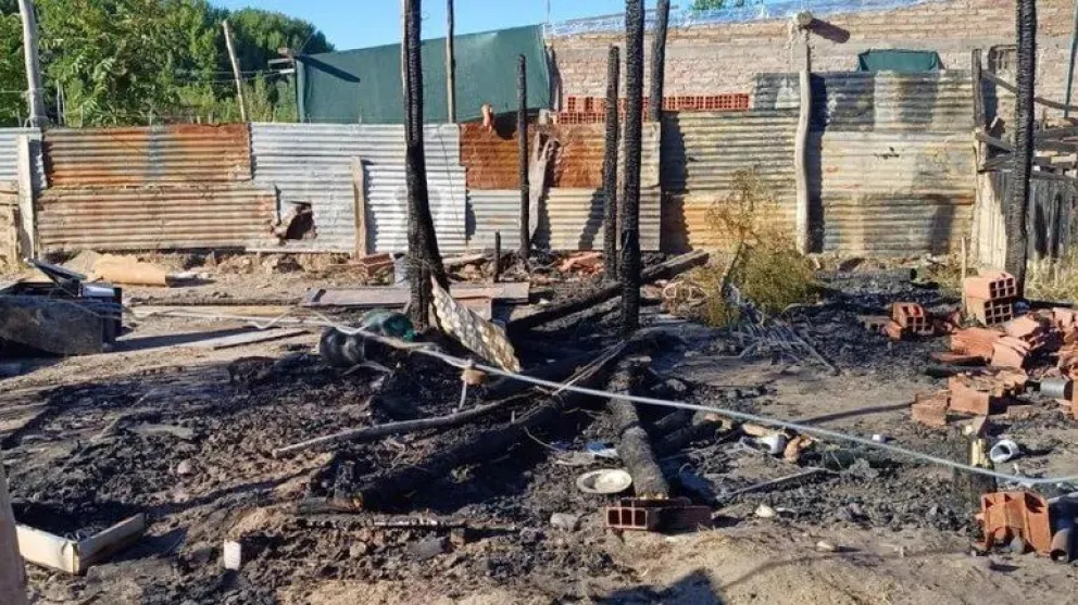 Las perdidas en la vivienda fueron totales (Imagen gentileza)