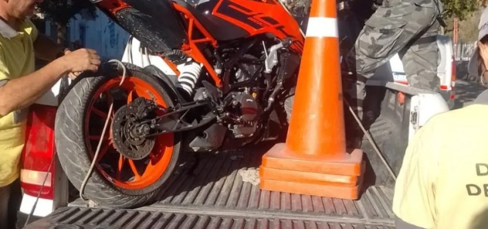 Se produjeron incidentes y un particular fue detenido por interferir en el procedimiento. Foto: Prensa Policía Río Negro.