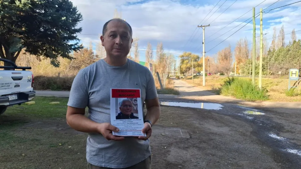 César su hijo, llegó ayer a Neuquén tras una pista que estaría en la zona. | Foto Daniela Luján para Cipo360
