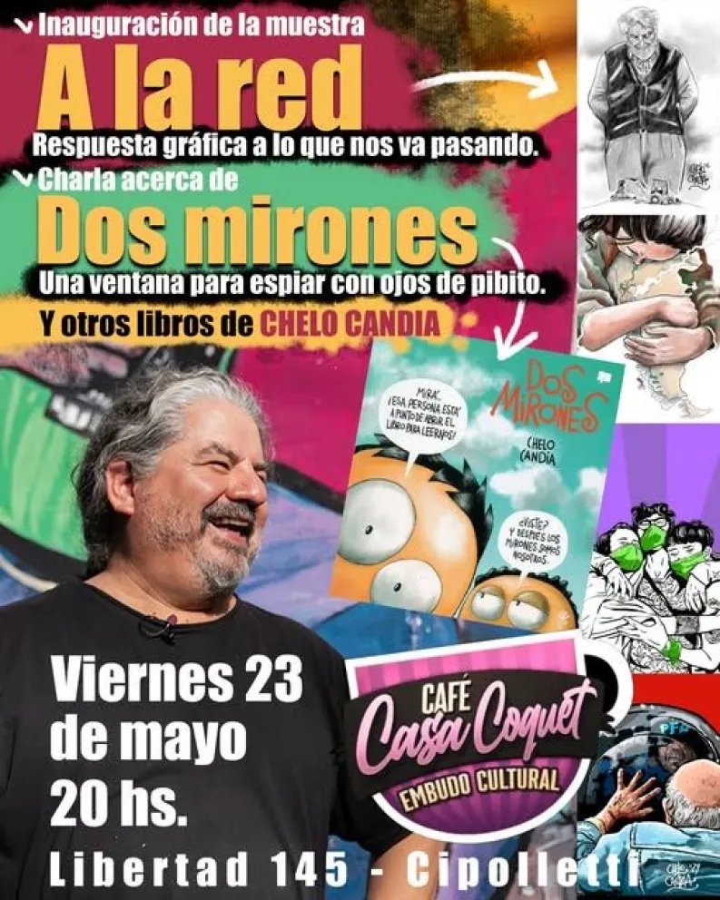 Chelo Candia esartista visual, escritor y referente de la historieta social y política en la región