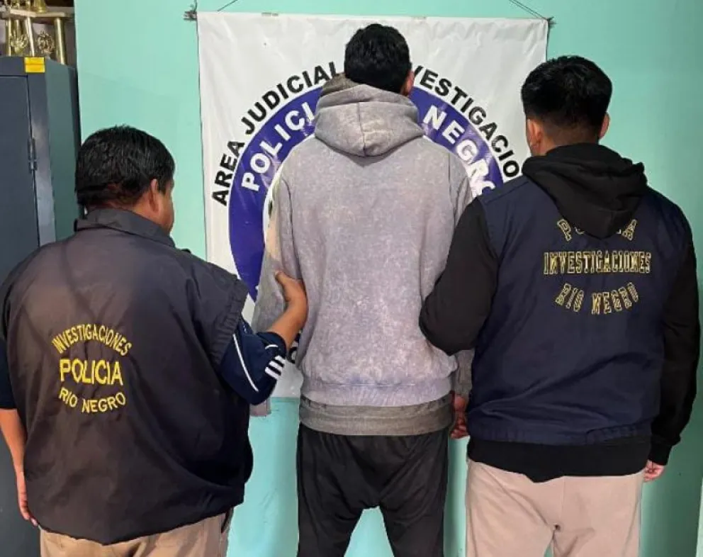 El sujeto es sospechoso de haber cometido un homicidio en ocasión de robo. Foto: Policía de Río Negro.