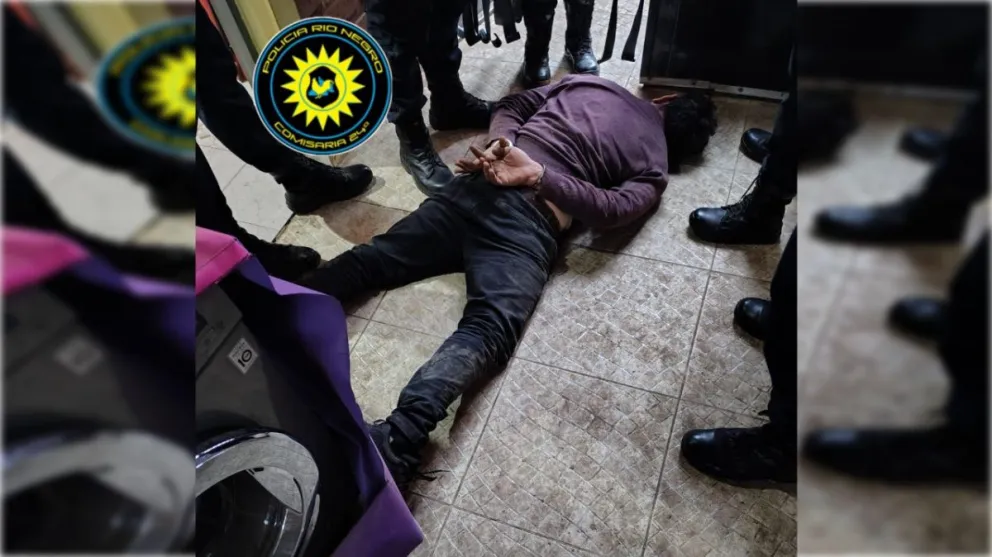 El hombre tenía antecedentes y restricciones judiciales. (Foto Policía de Río Negro)