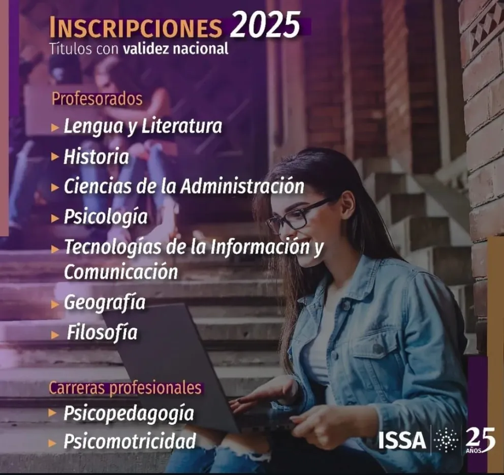 Todas las carreras ofrecidas por el ISSA están reconocidas como Carreras de Grado, con Plan de Equivalencias de Validez Nacional. | Foto gentileza ISSA