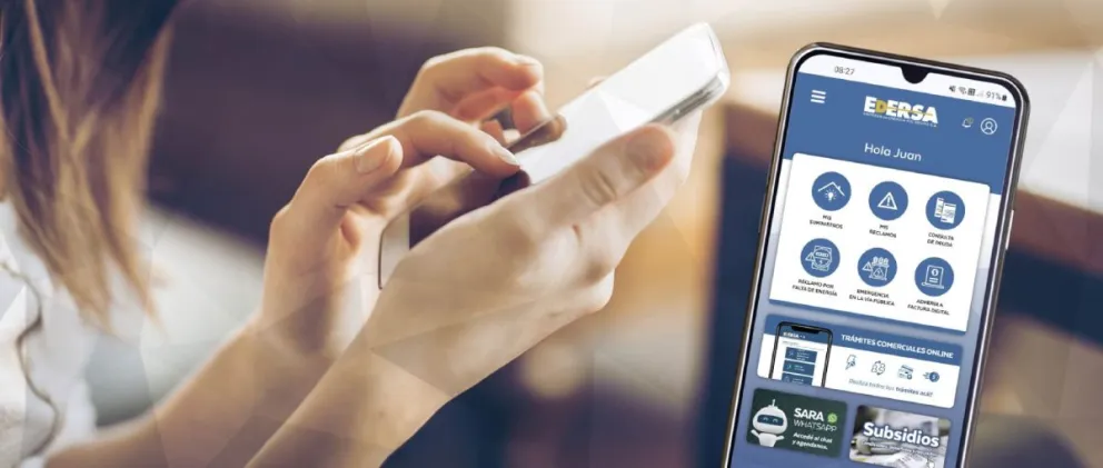 La factura de Edersa llegará a través de un correo electrónico o de la app de la empresa. Foto: archivo.