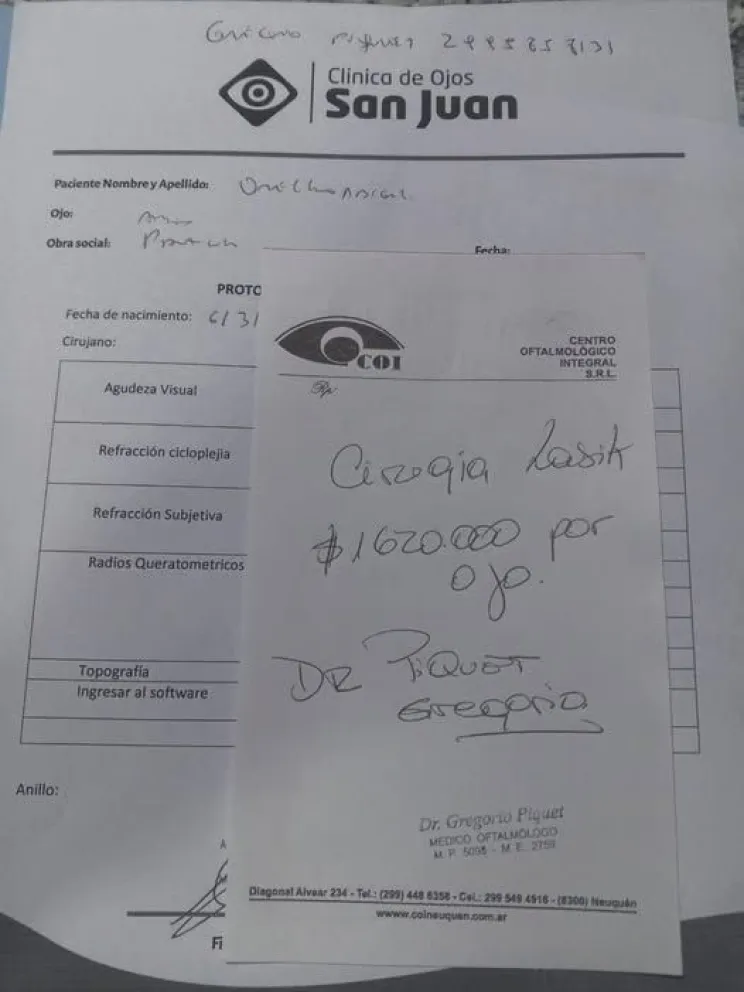 Piden ayuda para poder realizar la esperada cirugía ocular. Foto: gentileza.