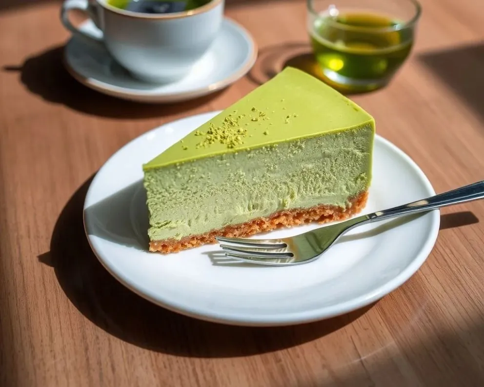 Cheesecake de matcha