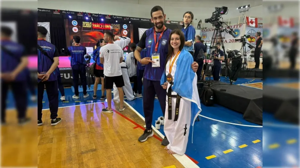Brunella Aceto llevó el Taekwon-do cipoleño al podio mundial en Barcelona. | Foto Cipo360
